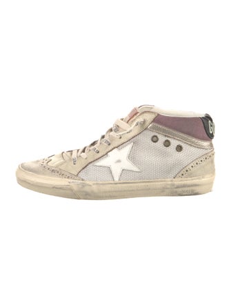 Golden Goose Leather Colorblock Pattern Sneakers
