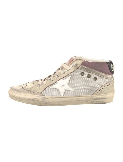 Golden Goose Leather Colorblock Pattern Sneakers