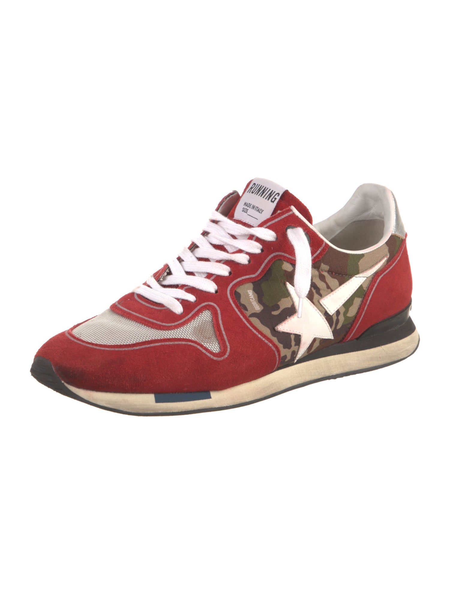 Golden Goose Suede Printed Athletic Sneakers