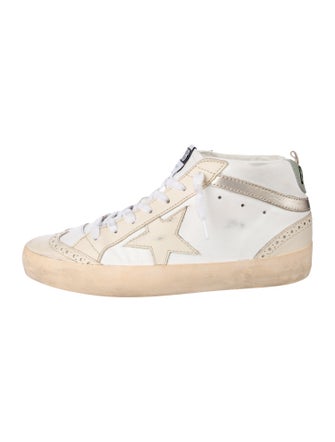 Golden Goose Leather Colorblock Pattern Sneakers