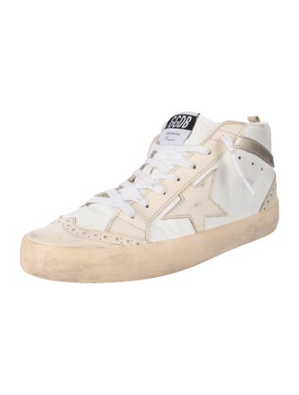 Golden Goose Leather Colorblock Pattern Sneakers