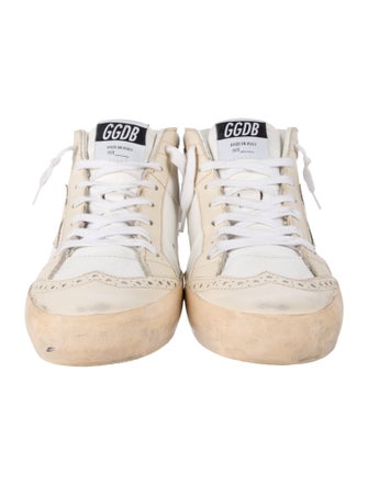 Golden Goose Leather Colorblock Pattern Sneakers