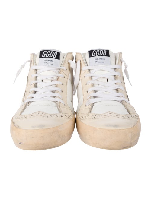 Golden Goose Leather Colorblock Pattern Sneakers