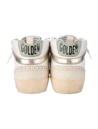 Golden Goose Leather Colorblock Pattern Sneakers