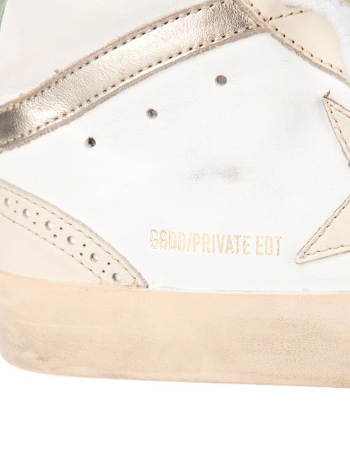 Golden Goose Leather Colorblock Pattern Sneakers