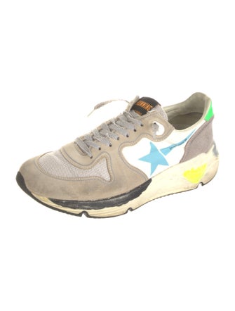 Golden Goose Suede Colorblock Pattern Sneakers