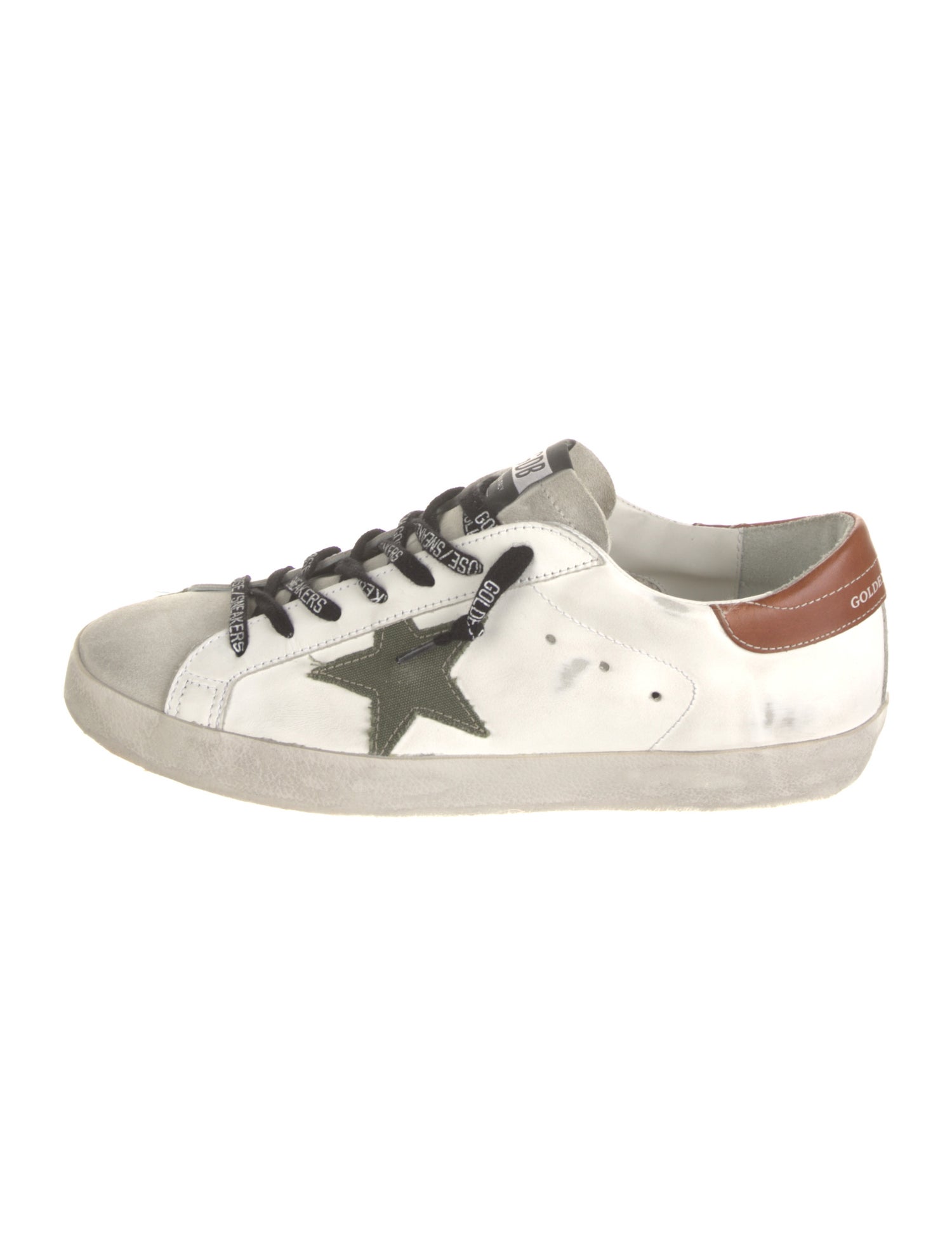 Golden Goose Leather Distressed Accents Sneakers