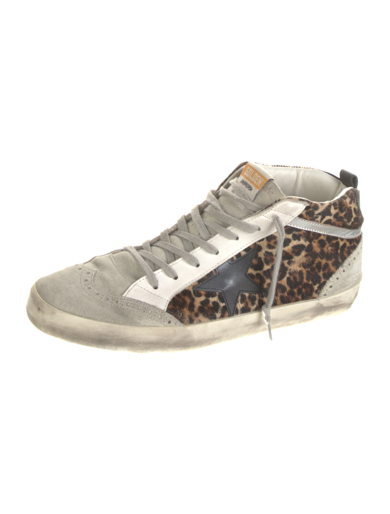 Golden Goose Ponyhair Animal Print Sneakers