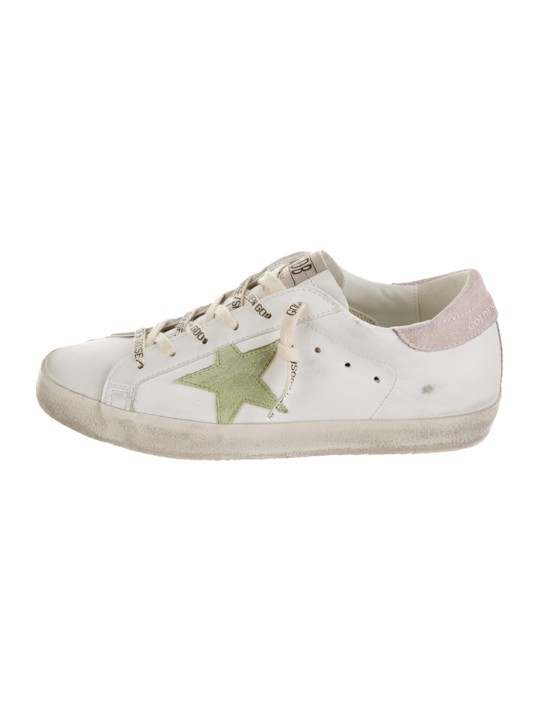 Golden Goose Leather Distressed Accents Sneakers