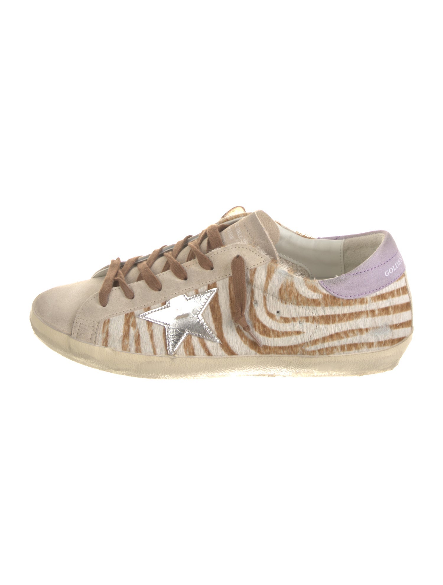 Golden Goose Suede Animal Print Sneakers
