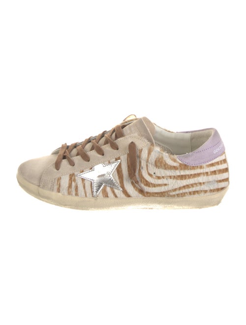 Golden Goose Suede Animal Print Sneakers