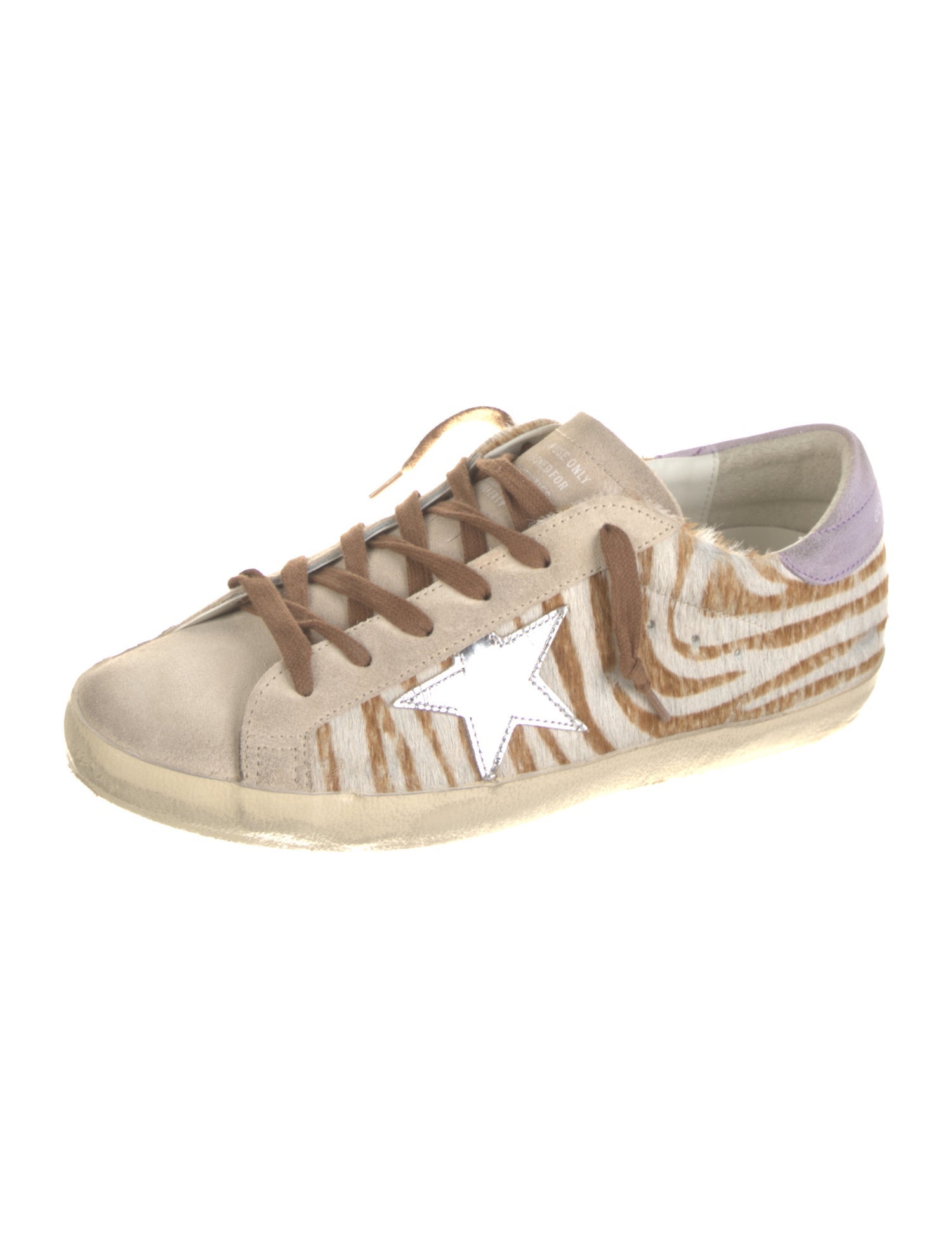 Golden Goose Suede Animal Print Sneakers