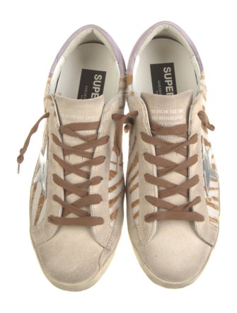 Golden Goose Suede Animal Print Sneakers