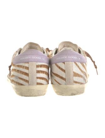 Golden Goose Suede Animal Print Sneakers
