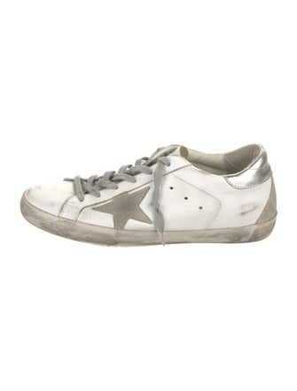 Golden Goose Leather Printed Sneakers