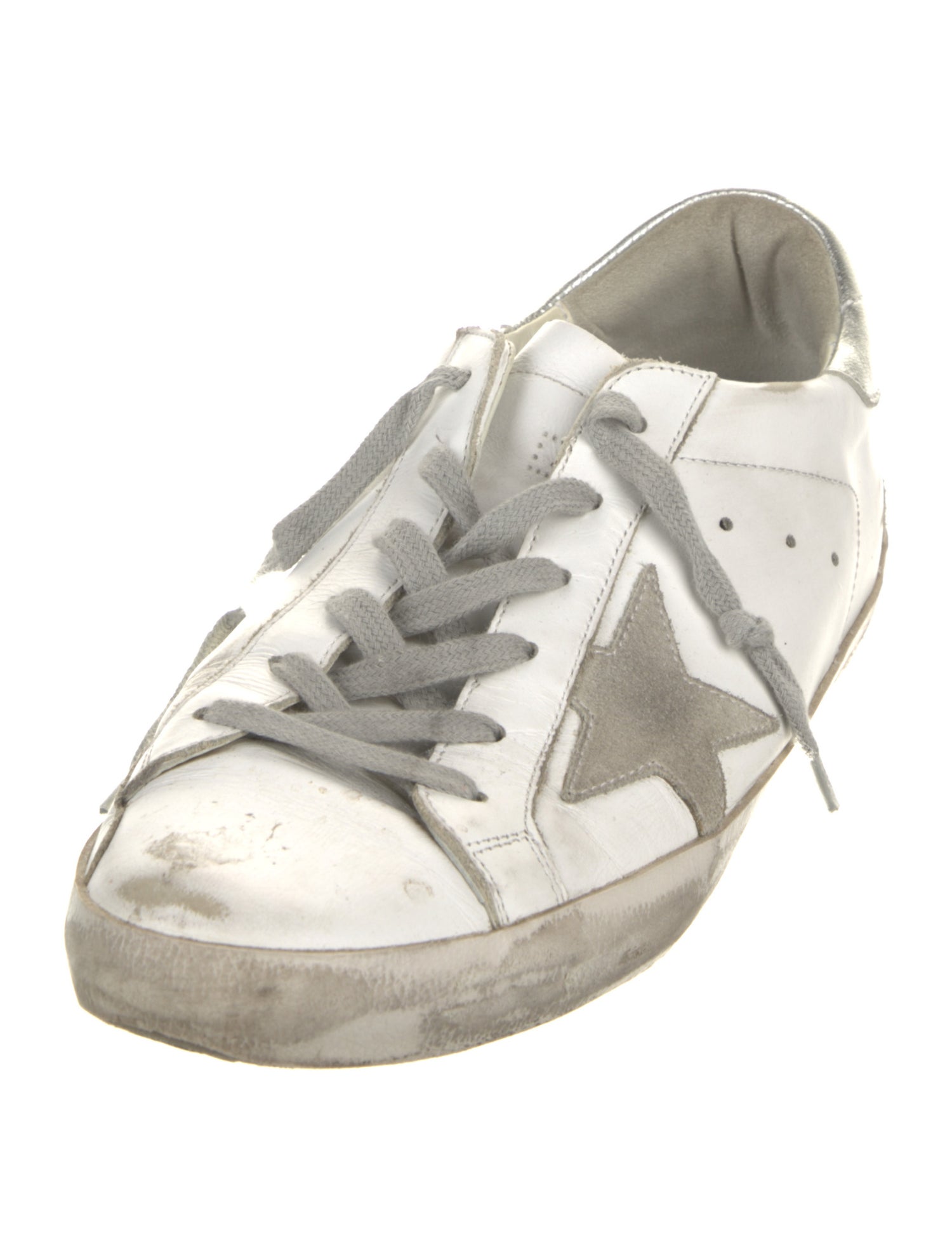 Golden Goose Leather Printed Sneakers