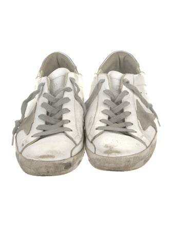 Golden Goose Leather Printed Sneakers