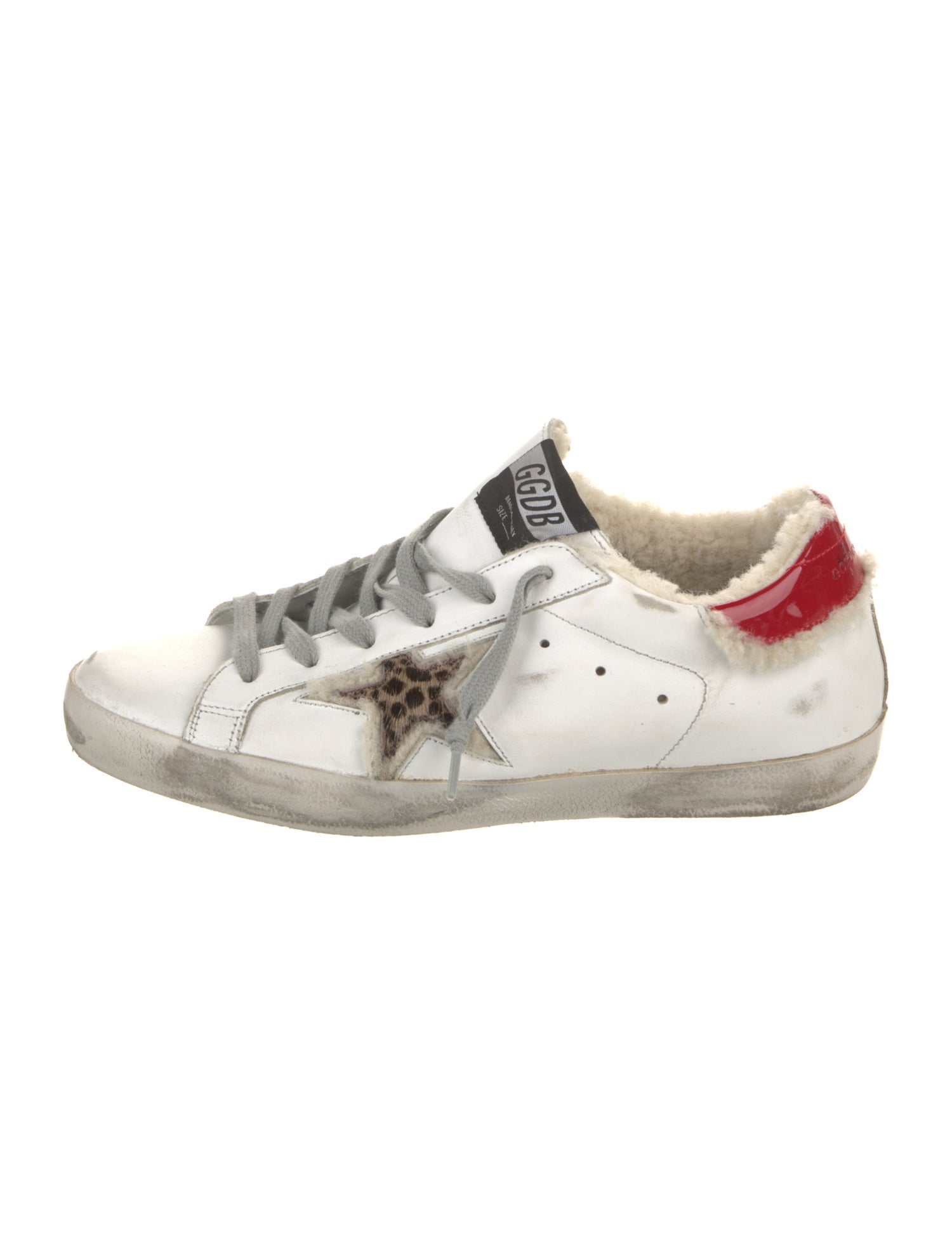 Golden Goose Leather Colorblock Pattern Sneakers