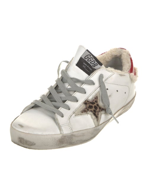 Golden Goose Leather Colorblock Pattern Sneakers