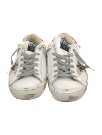 Golden Goose Leather Colorblock Pattern Sneakers
