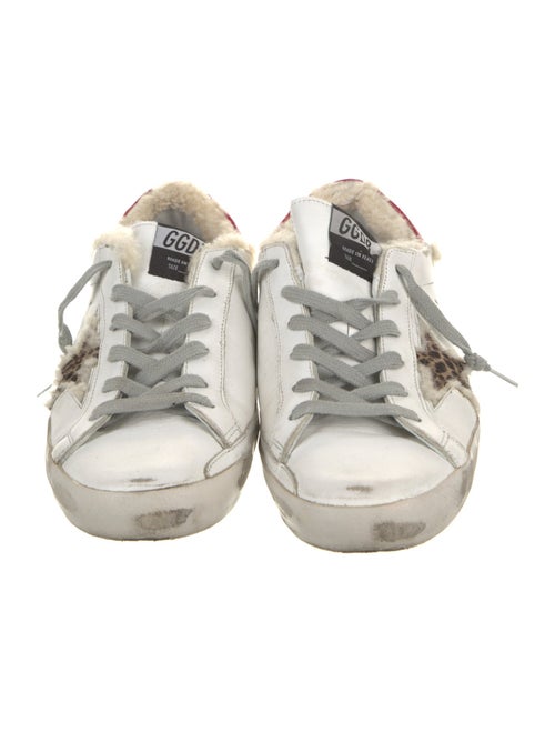Golden Goose Leather Colorblock Pattern Sneakers