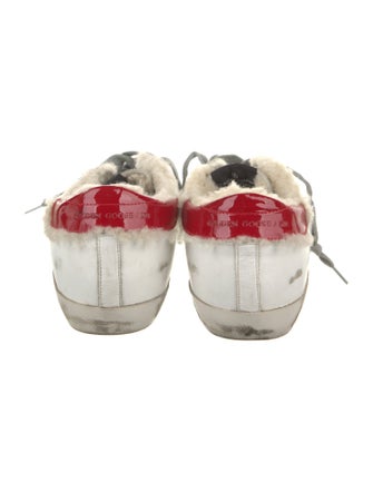 Golden Goose Leather Colorblock Pattern Sneakers