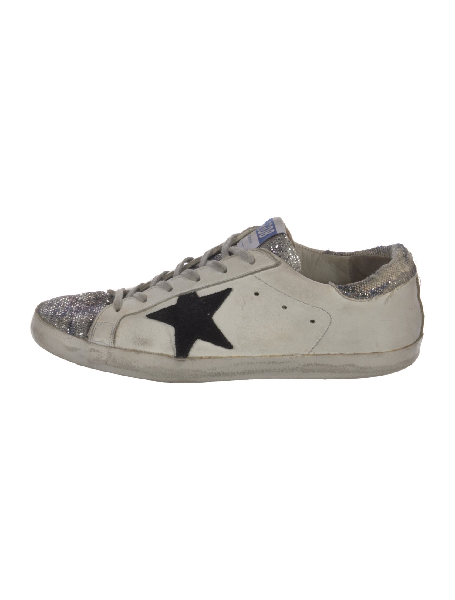 Golden Goose Leather Printed Sneakers