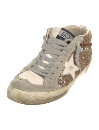 Golden Goose Glitter Colorblock Pattern Sneakers