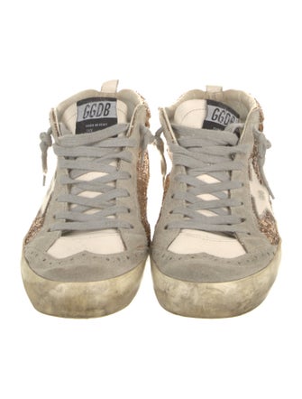 Golden Goose Glitter Colorblock Pattern Sneakers