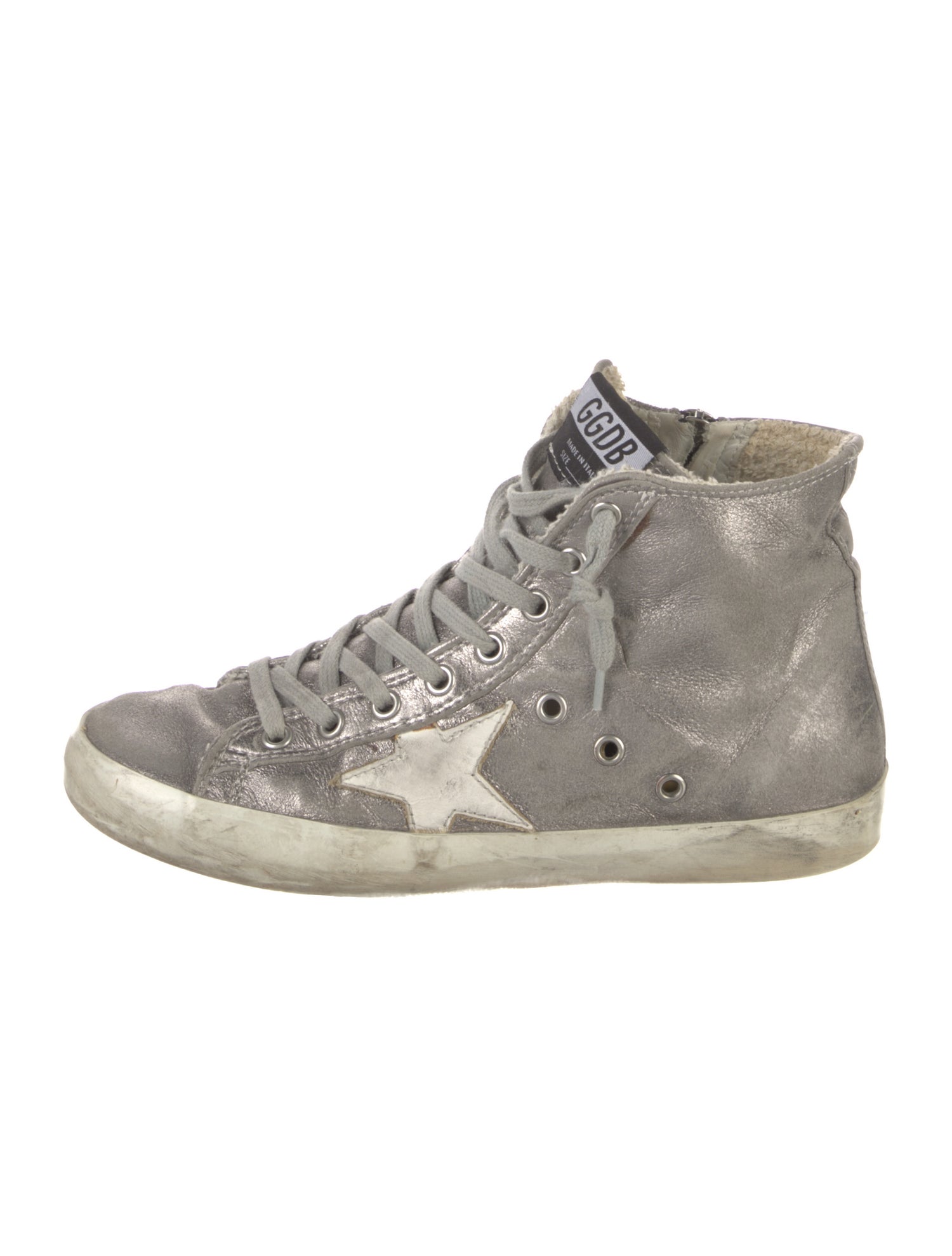 Golden Goose Leather Distressed Accents Sneakers