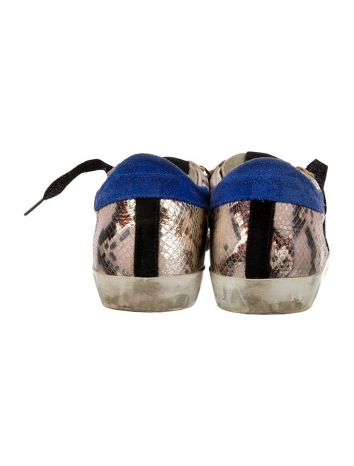 Golden Goose Leather Animal Print Sneakers