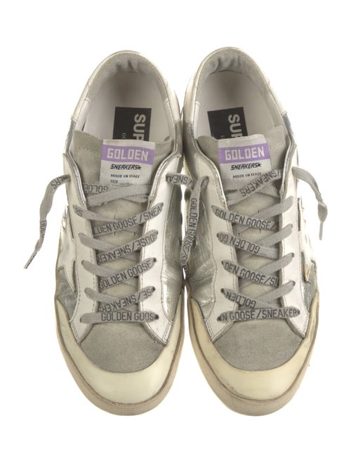 Golden Goose Leather Colorblock Pattern Sneakers
