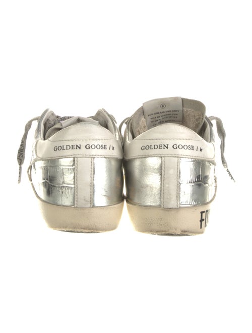 Golden Goose Leather Colorblock Pattern Sneakers