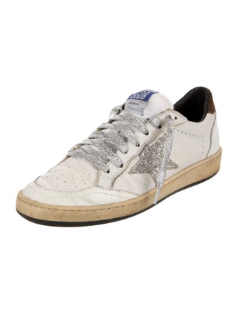 Golden Goose Leather Printed Sneakers