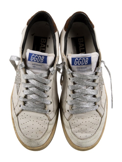 Golden Goose Leather Printed Sneakers