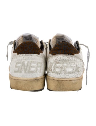 Golden Goose Leather Printed Sneakers