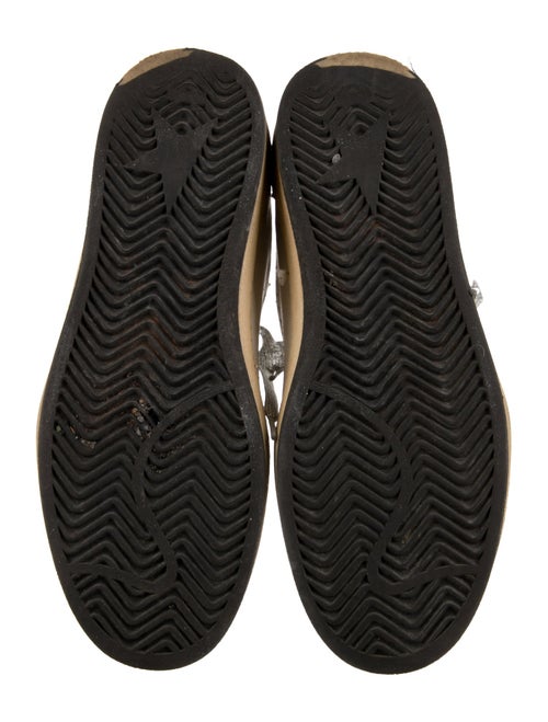 Golden Goose Leather Printed Sneakers