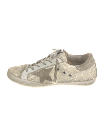 Golden Goose Glitter Printed Sneakers