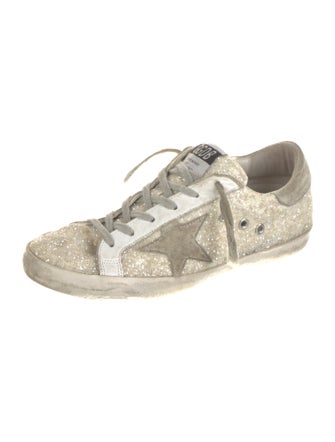 Golden Goose Glitter Printed Sneakers