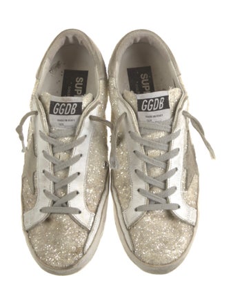 Golden Goose Glitter Printed Sneakers