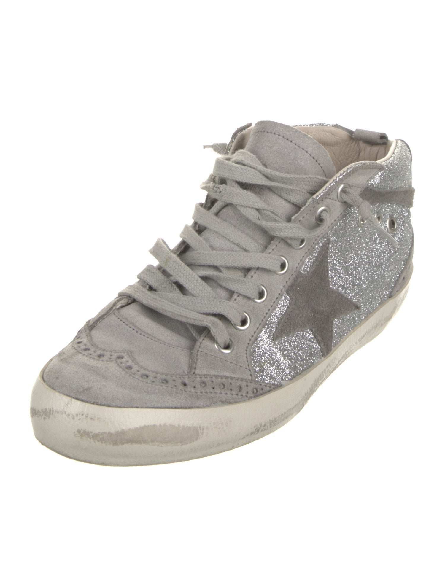 Golden Goose Suede Graphic Print Sneakers