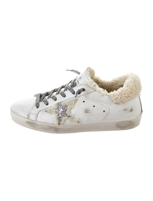 Golden Goose Leather Colorblock Pattern Sneakers