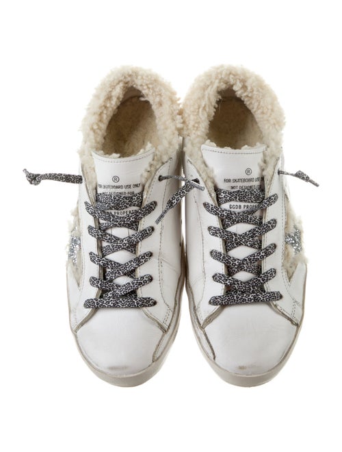 Golden Goose Leather Colorblock Pattern Sneakers