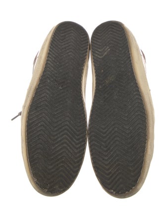 Golden Goose Leather Colorblock Pattern Sneakers