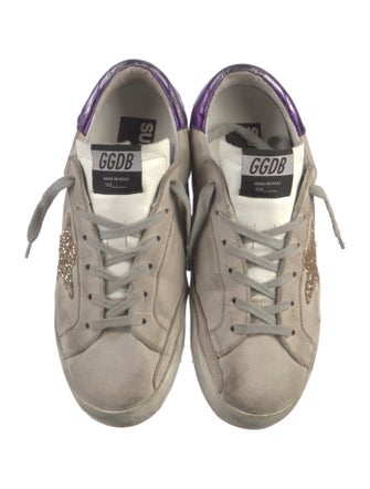 Golden Goose Suede Glitter Accents Sneakers