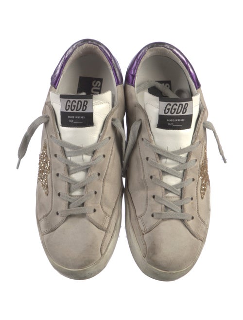 Golden Goose Suede Glitter Accents Sneakers