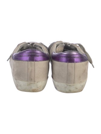 Golden Goose Suede Glitter Accents Sneakers