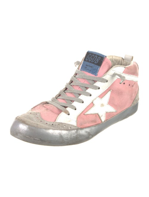 Golden Goose Suede Colorblock Pattern Sneakers