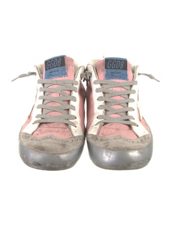 Golden Goose Suede Colorblock Pattern Sneakers