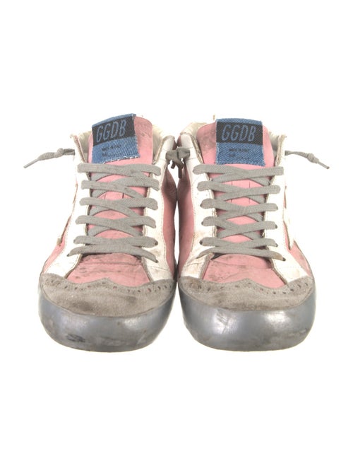 Golden Goose Suede Colorblock Pattern Sneakers